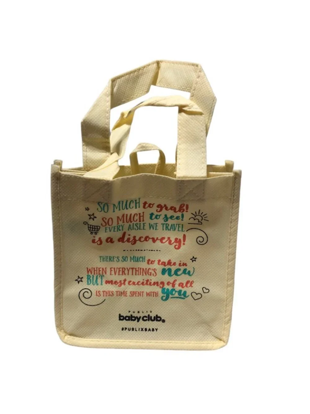 20 Publix Baby Club Mini Reusable Tote Bag 6x4 Party Favor Gift Bags Greenbag